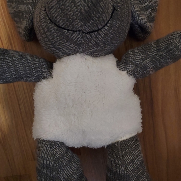 Spark Walmart Imagine Plush Elephant Rattle Knit Gray White Lovey Sewn Eyes 14” - Picture 4 of 11